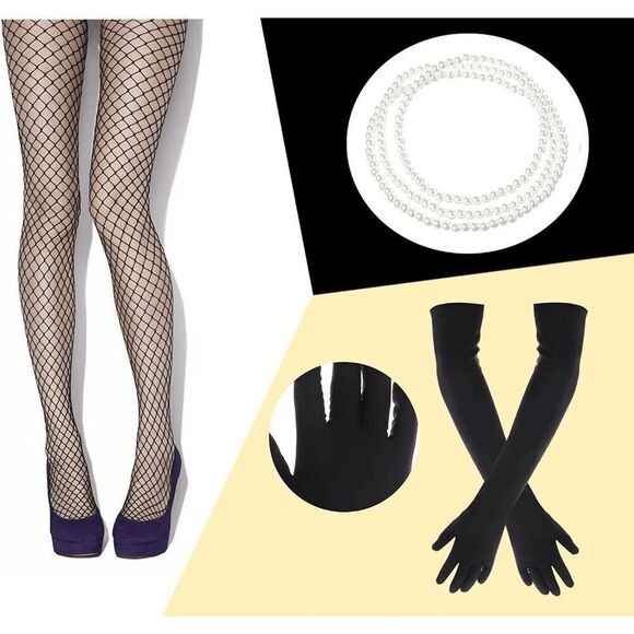 ✨ 6PCS 1920s Accessories Flapper Great Gatsby Vintage Retro Costume Set NEW - Picture 13 of 16